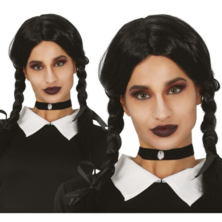 Gotisk Fletningeparyk Sort