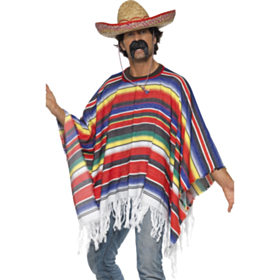 Poncho Flerfarvet
