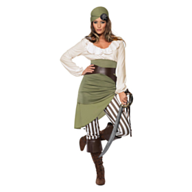 Grøn Klassisk Pirat Kostume