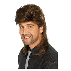 80'er Svenskerhår Paryk Brun