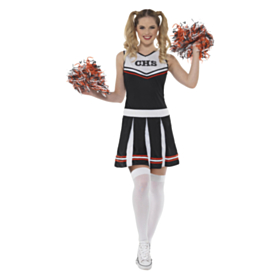 Cheerleader Kostume Sort/Hvid