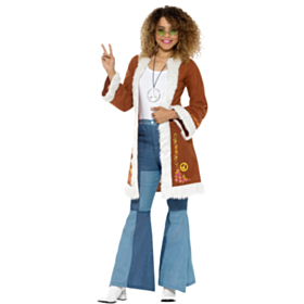 Retro Brun Hippie Jakke