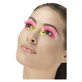 80'er Party Øjenvipper Pink