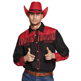 Western Cowboy Skjorte Rød/Sort