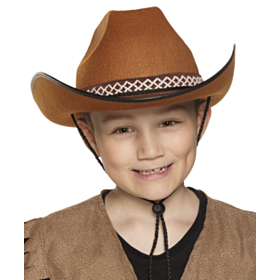 Brun Børne Cowboyhat