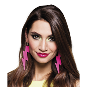 80er Flash Pink Øreringe