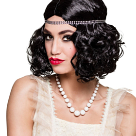 20'er Flapper Perlehalskæde Hvid