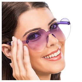 Hjerte Solbriller Lilla