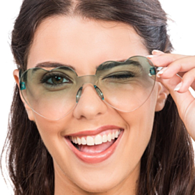 Hjerte Solbriller Grøn