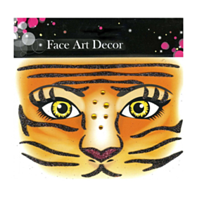Selvklæbende Tiger Ansigtssmykke
