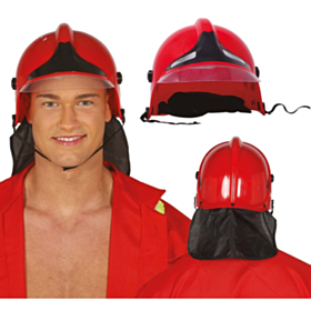 Brandmandshjelm Rød