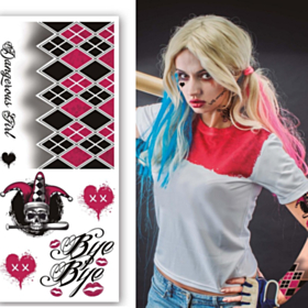 Harley Quinn Falske Tatoveringer