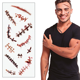 Blodige Ar Falske Tatoveringer