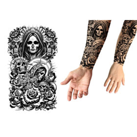 Catrina Halloween Falsk Tatovering