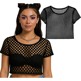 80'er Net T-shirt Sort