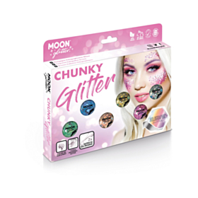 Holografiske Chunky Glitter Sminkesæt