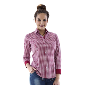 Tyrolerskjorte Polkarød