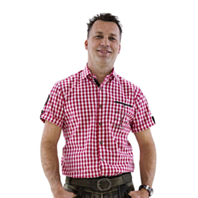 Tyrolerskjorte Kortærmet Rød