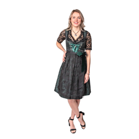 Dirndl Jacquard Sort/Grøn
