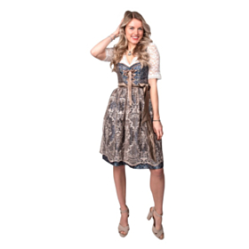Dirndl Jacquard Blå/Champagne