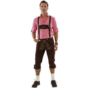 Lederhosen Lang Mørkebrun