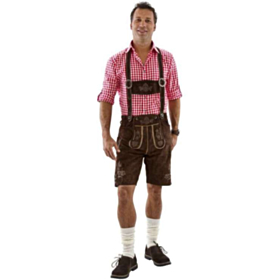 Lederhosen Kort Mørkebrun