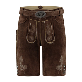 Lederhosen Læder Kort Brun