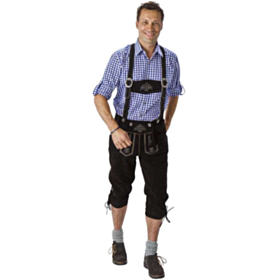 Lederhosen Lang Sort