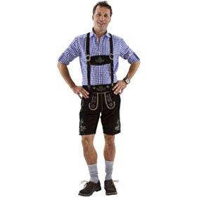 Lederhosen Kort Sort