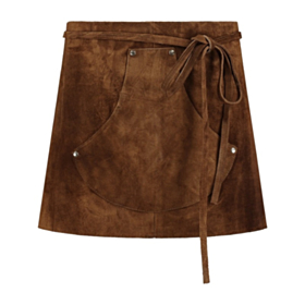 Tyroler Læder Forklæde Brun