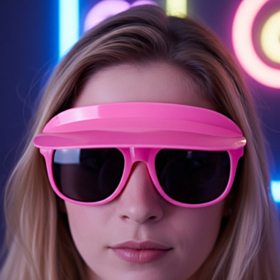 80'er Solskærm Briller Lyseræd