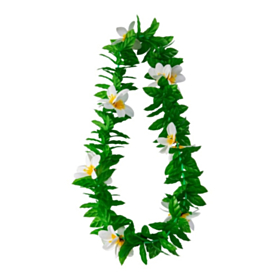 Tropisk Hawaiikrans Grøn/Hvid