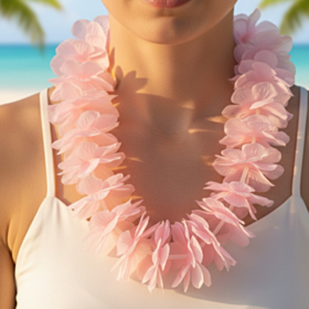 Hawaiikrans Pastelpink