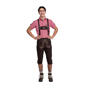 Tyrolerbukser Knælang Mørkebrun