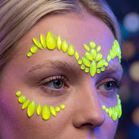 Ansigtssmykker UV Gul