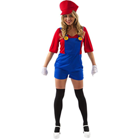 Kvindelig Mario Kostume