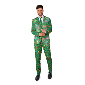 Suitmeister® Shiny Christmas Lights Jakkesæt Rød Grøn