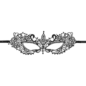 Blonde Maskerade Øjenmaske Sort