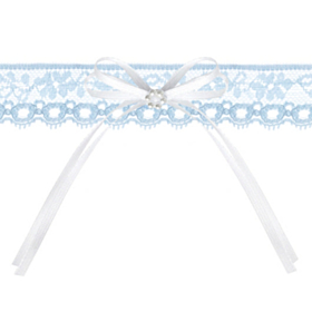 Blonde Strømpebånd Lyseblå