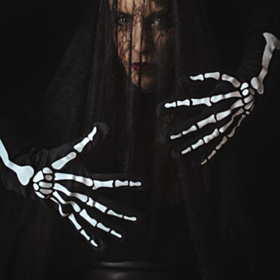 Selvlysende Skelethandsker