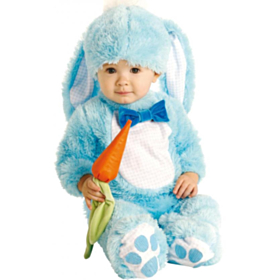 Lyseblå Kanin Babykostume