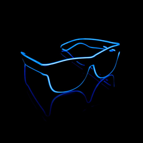 LED Wayfarer Briller Blå