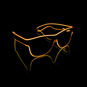 LED Wayfarer Briller Orange