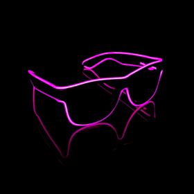 LED Wayfarer Briller Lilla