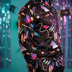 Geometrisk 80'er Træningsdragt