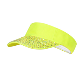 Glitter Solskærm Kasket Neongul