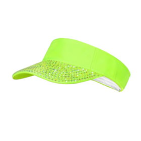 Glitter Solskærm Kasket Neongrøn