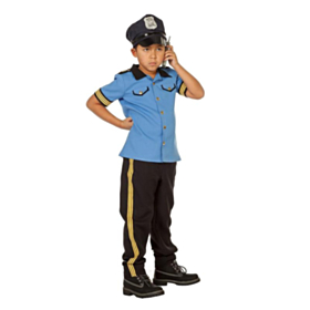 Politi Børnekostume Blå