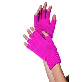 Fingerløse Handsker Neonpink