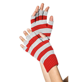 Fingerløse Handsker Rød/Hvid